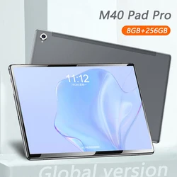 Tablette PC de 10 pouces M40 Pro, avec 8 go de RAM, 256 go de ROM, Android 10, 10 Core, 5G, WiFi, Bluetooth, GPS, batterie de 8800mAh 