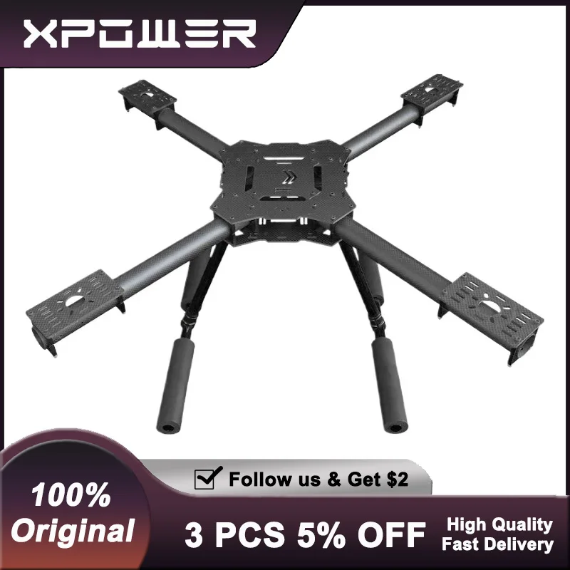 JMRRC Cadre Drone 900mm Fibre Carbone X8 Train Atterrissage