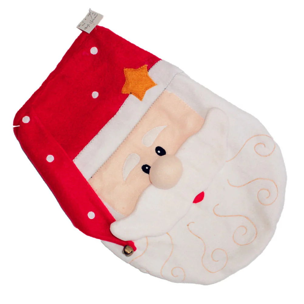 

Toilet Cover Christmassanta Bathroom Claus Mat Lid Floor Decorations Ornament Carpet Pad Tank Decorative Warm Rugs