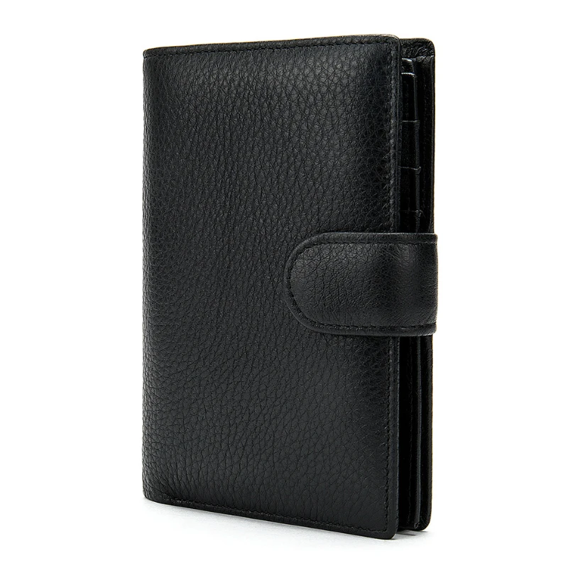 High Quality Genuine Leather Slim Wallet For Man Soft Cowskin Short Pocket Purse Men Male Bifold Thin Purse Lightweight Business 2
