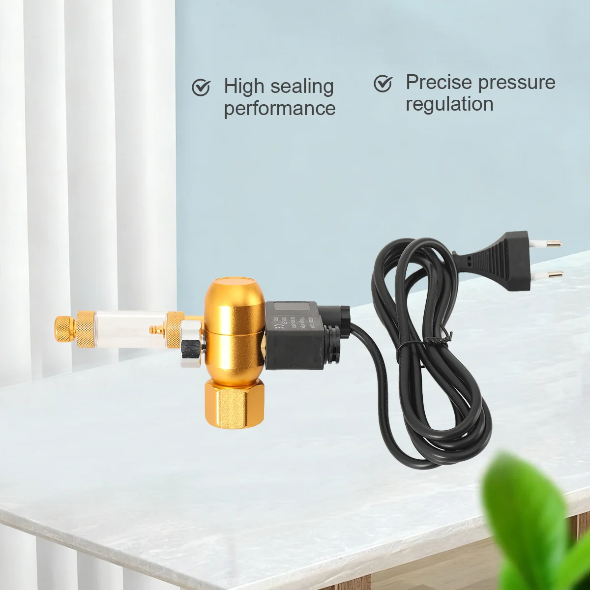 Aquarium CO2 Regler Elektromagnetisches Ventil Blasenzähler CO2 Steuerungssystem Aquarium CO2 Druckminderventil – Detail 14
