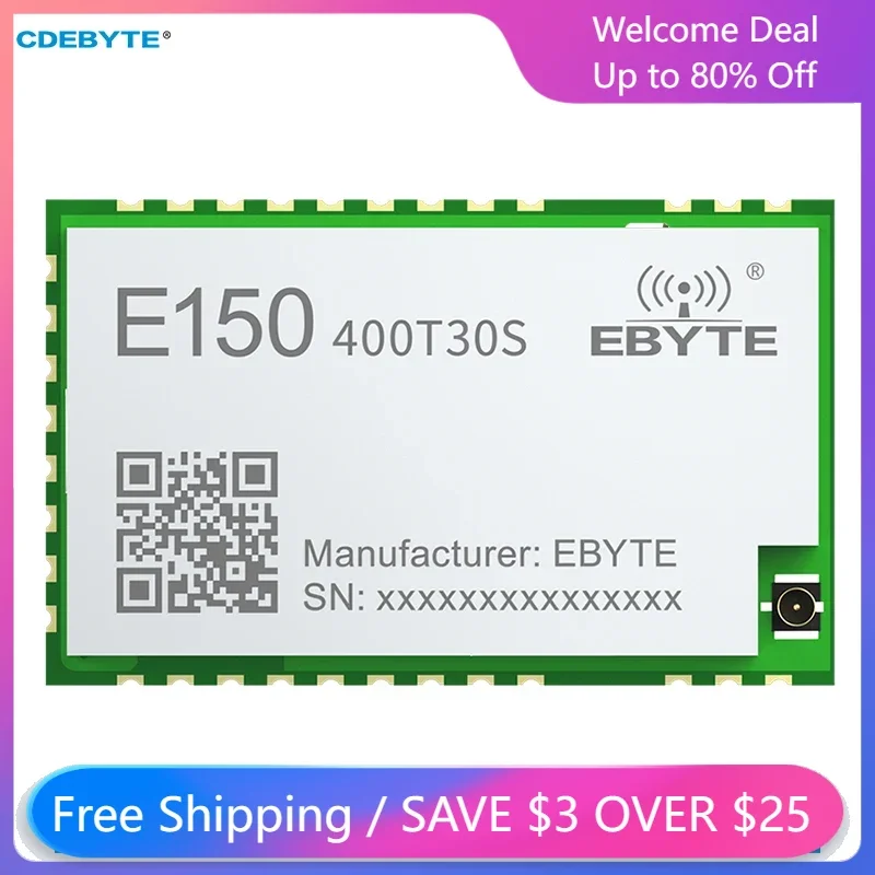 CDEBYTE LoRa Module 410.125～493.125MHz E150-400T30S 30dBm IPEX 10km Modbus RTU Build-in PA+LNA 4 Input DI/Output DO UART Module 1 2 5 10 20pcs tof10120 laser ranging sensor module 10 180cm distance sensor uart i2c output 3 5 v for arduino