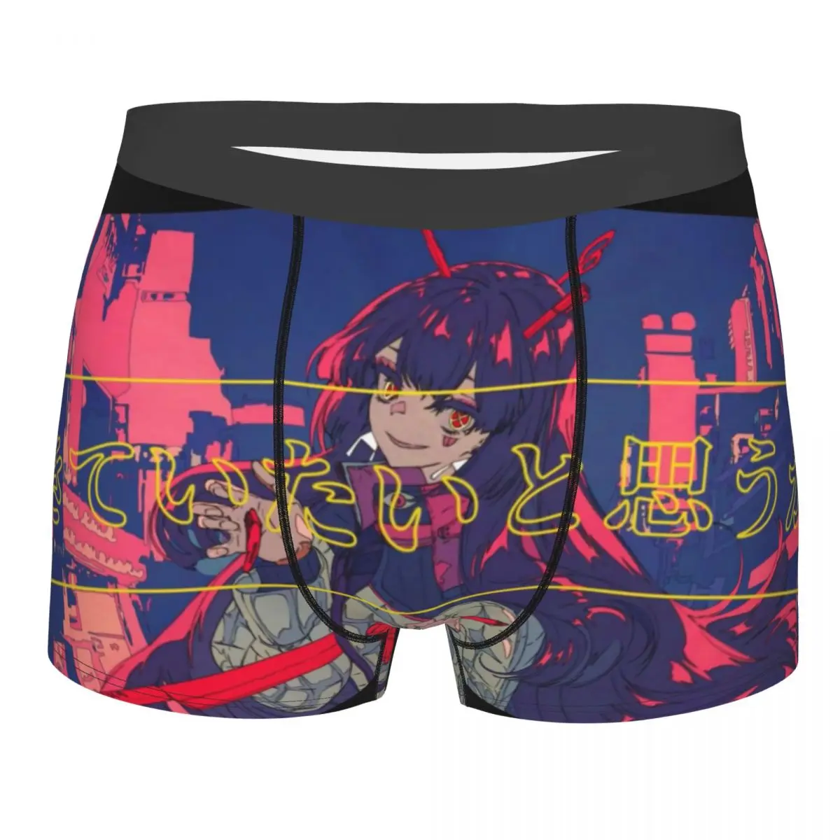 

Anime Girl Man's Boxer Briefs Manga Cut Breathable Funny Underpants High Quality Print Shorts Gift Idea