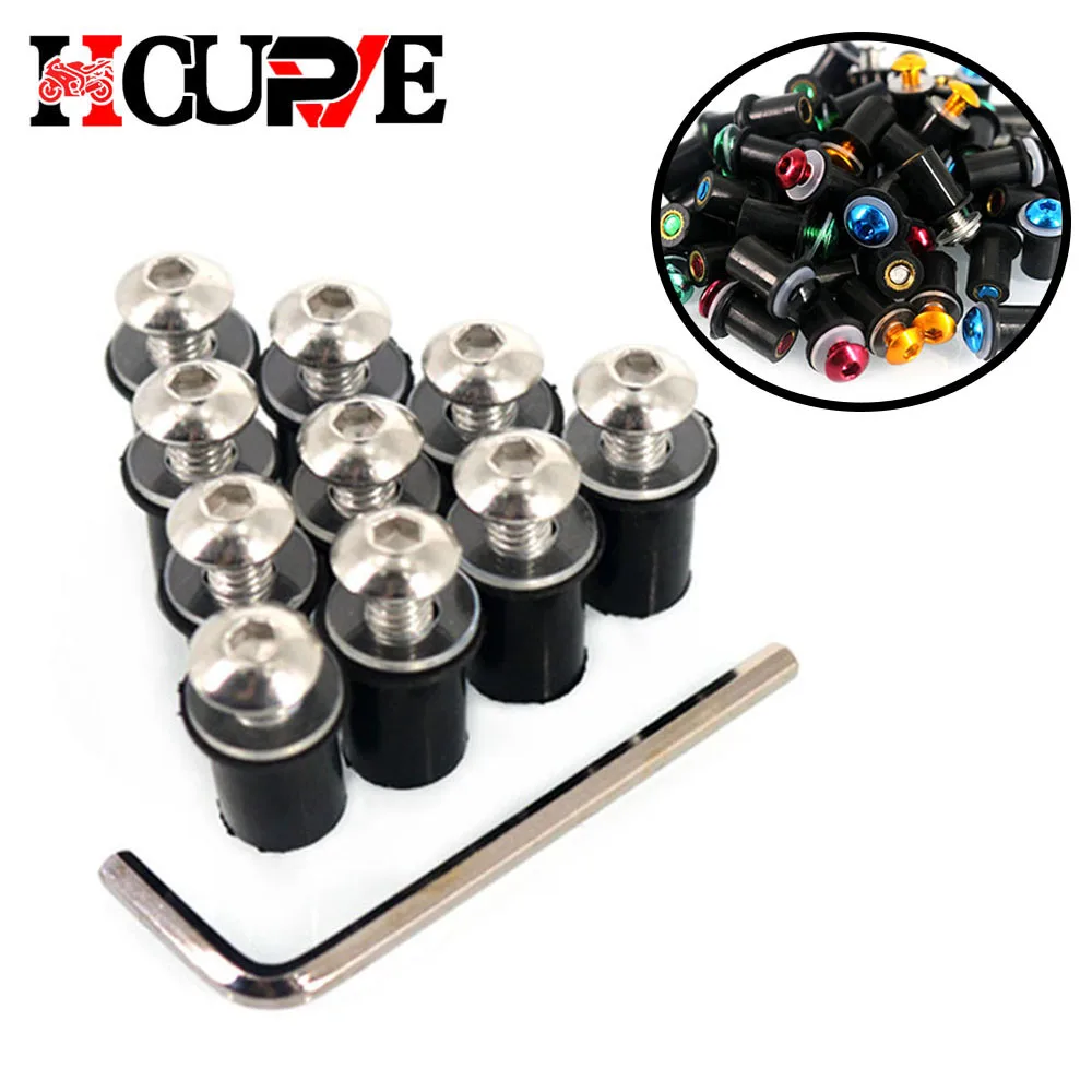 

Motorcycle Windshield Bolts Screw Nut Fastener Kit M5 5mm For DUCATI MONSTER 620 696 796 749 1098S 821 1200S 797 695