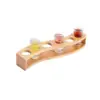 6 Holes Glass Holder Cup Rack Barware Accessories Organizer Serving Tray Kitchen Storage Wood for Club Party Bar 5