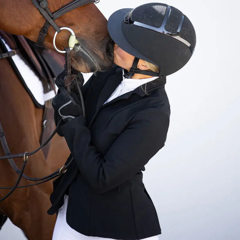 MXLLINA Competition Equestrian Jacket Women Riding Horse Clothes Woman 4 Way Stretch Riding Jackets Horseback Show Coat 5