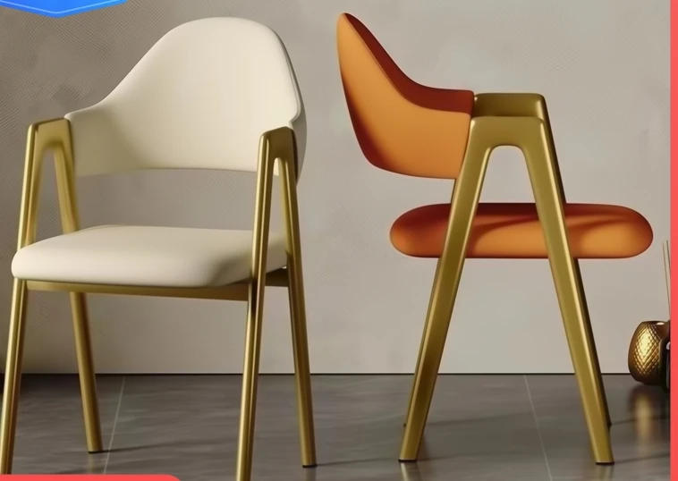 

Nordic luxury dining chairs, household leisure backrest chairs, minimalist desk stools