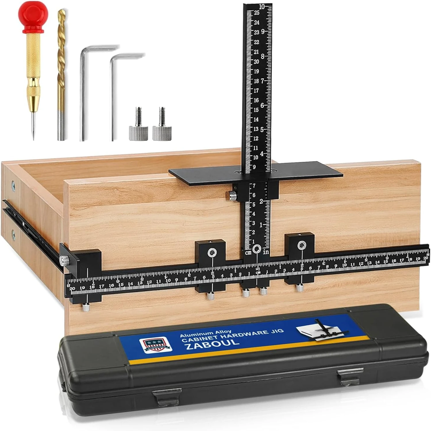 Aluminum Precision Cabinet Handle Jig Template Tool-Fast, Accurate, and Durable for Easy Installation of Handles and Pulls on
