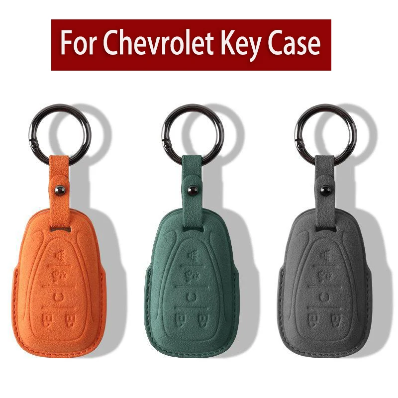 

Genuine Alcantara Leather 5 Button For Chevrolet Chevy Malibu Camaro Cruze Traverse Spark Equinox Sonic Smart Car Key Case Cover