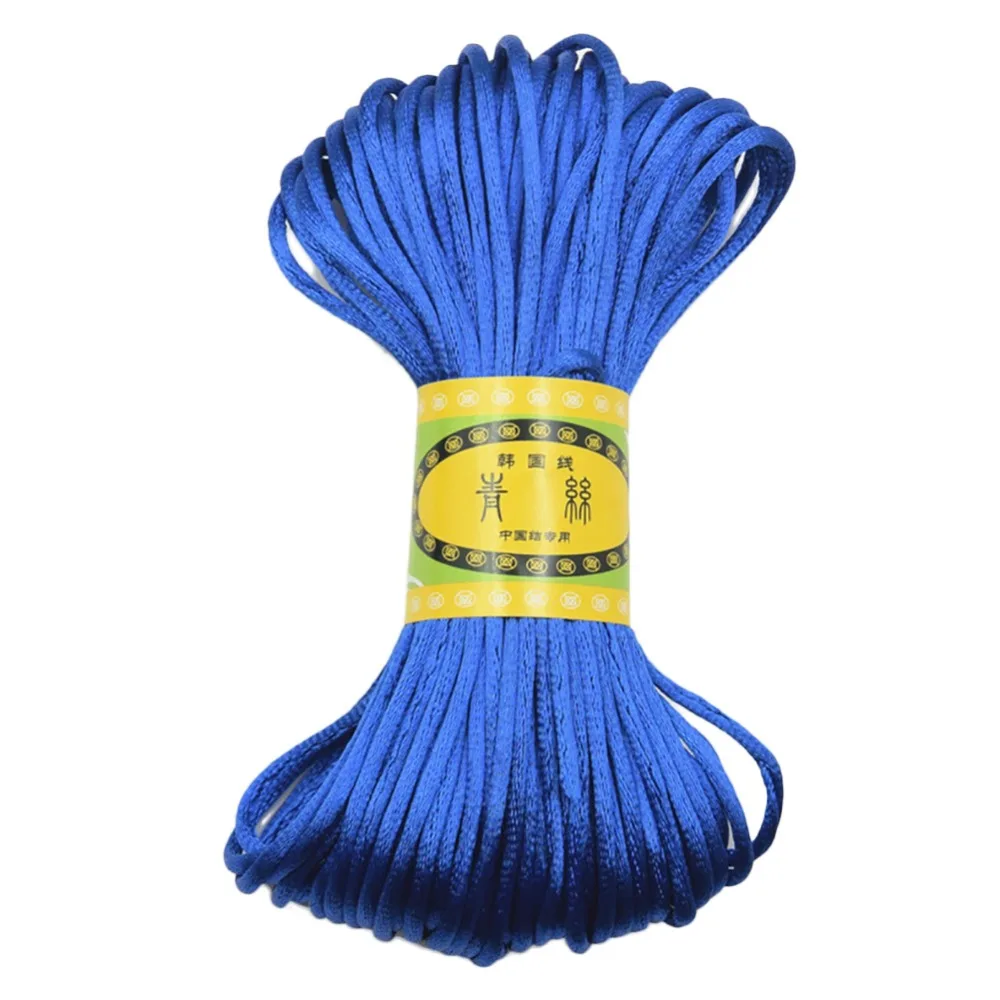 Nylon Cord Macrame Cord 3mm 20M Chinese Knot Satin Nylon Braided Cord Macrame Beading Rattail Cords