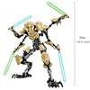 Disney Ksz714 Star Toy Anime General Robot Grievous With Lightsaber Hilt Combat Weapon Model blocks Assemble Figure Toy Gifts 3