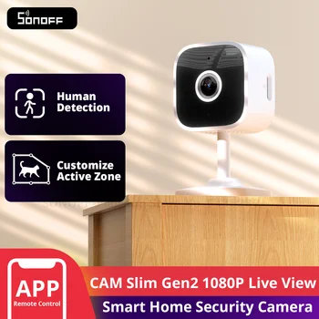 SONOFF CAM Slim Gen2 Telecamera di sicurezza domestica intelligente 1080P Rilevazione del movimento umano Visione notturna Audio Tracciamento automatico Registrazione video del movimento