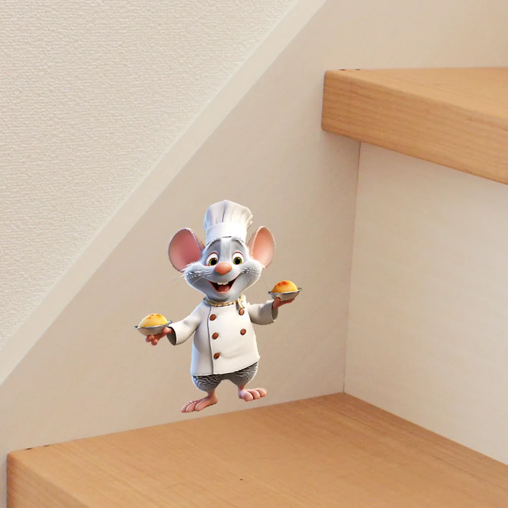 Cartoon Gourmet Little Mouse Living Room Bedroom Porch Home Background Decoration Wall Stickers Self-adhesive Decals M923 wall stickers,wall sticker