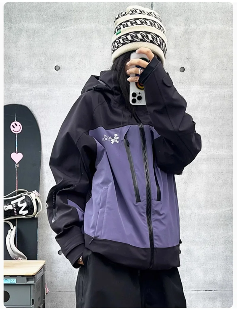 John Snow Warm Waterproof Ski Jacket For Men And Women Professional Fashion Skiing Snowboarding Coat Snow Hooded Outdoor Jacket