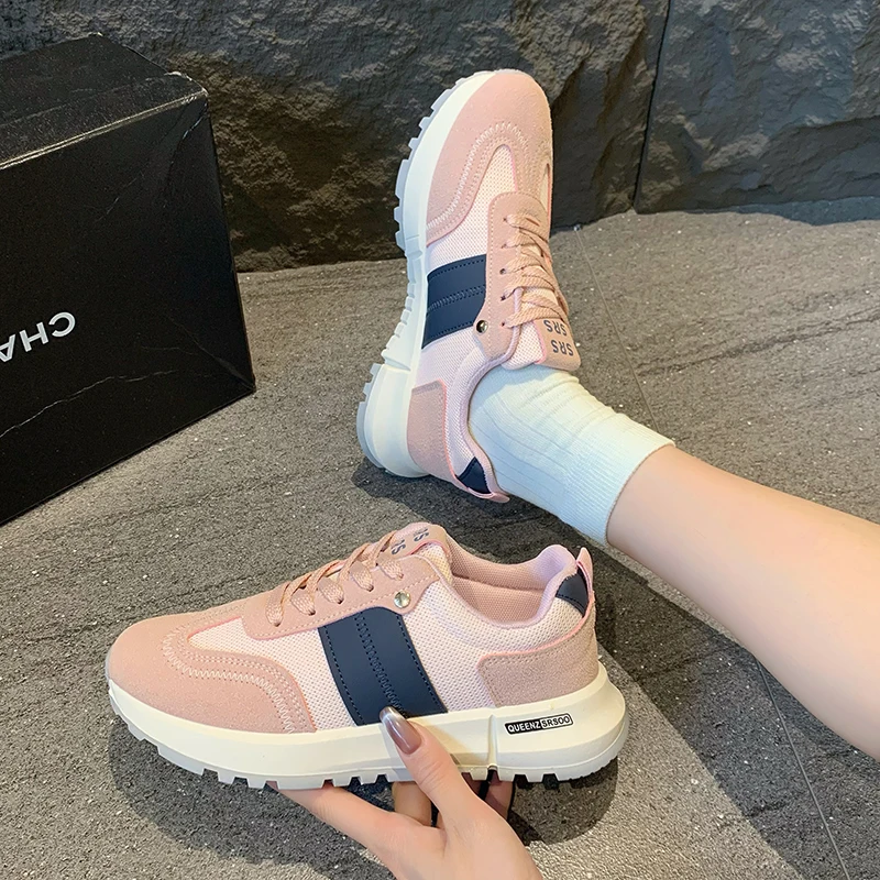 Women's Trendy Casual Shoes Spring 2024 Street Style Korean Ladies Version Gump Sneakers Female Running Shoes Height Increasing