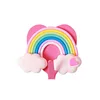 6pcs Nordic Rainbow Hanging Hook Adhesive Key Holder Wall Mount Sticky Hanger for Clothes Towel Home Decoration Accessories 6