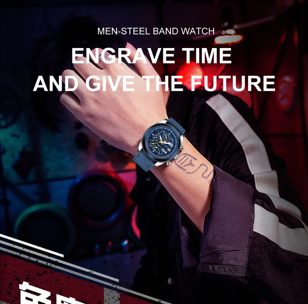 Ever Move Brand Launches A New Men's Multifunctional Waterproof Timing Quartz Watch For High-End Luxury Business Sports