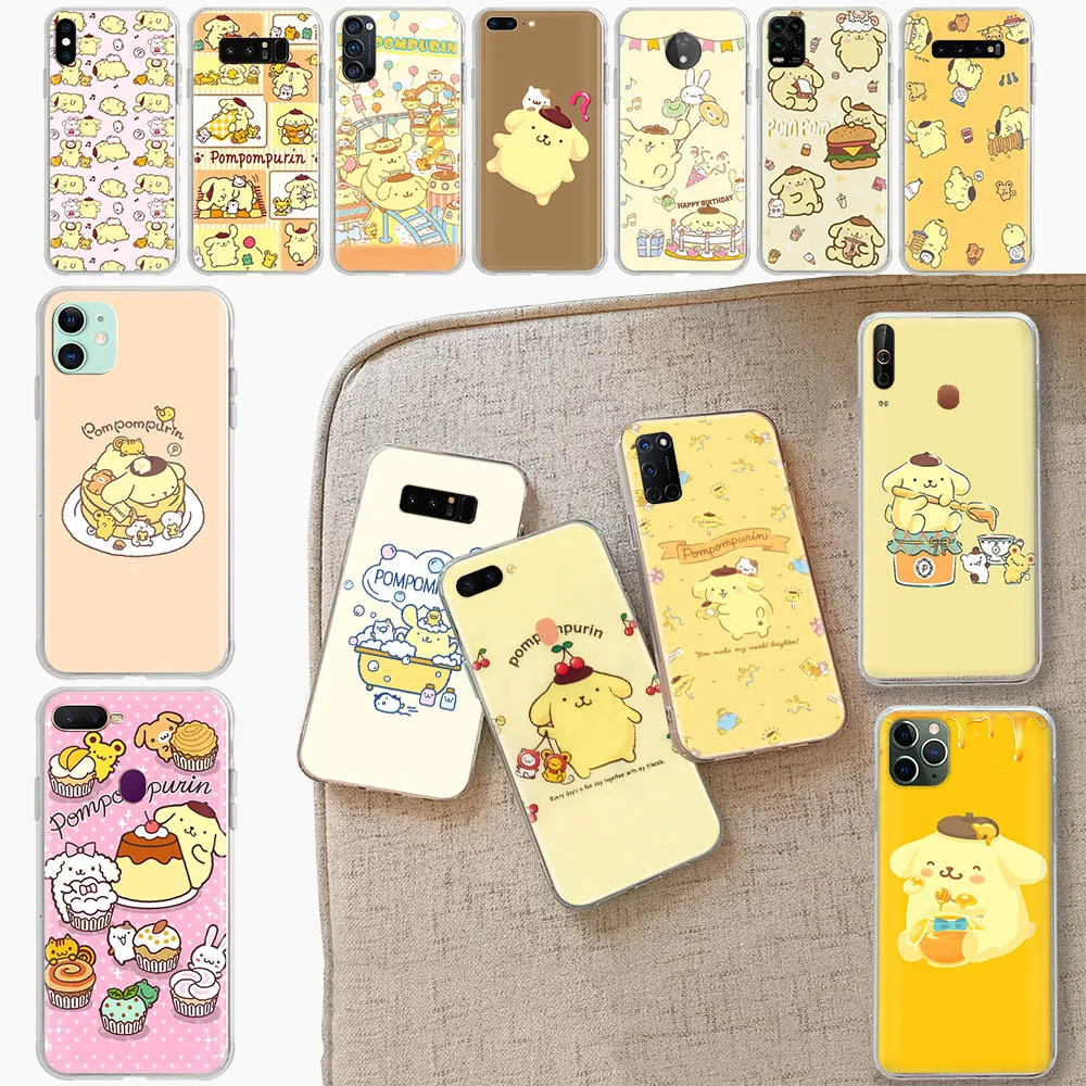 C-29 Custodia In Tpu Pompompurin Per Lg X4 Velvet V60 Thinq V50 V40 Stylo 6 Q61 Q52 K92 5G K9 K71 K61 K62 K22 Plus K50S