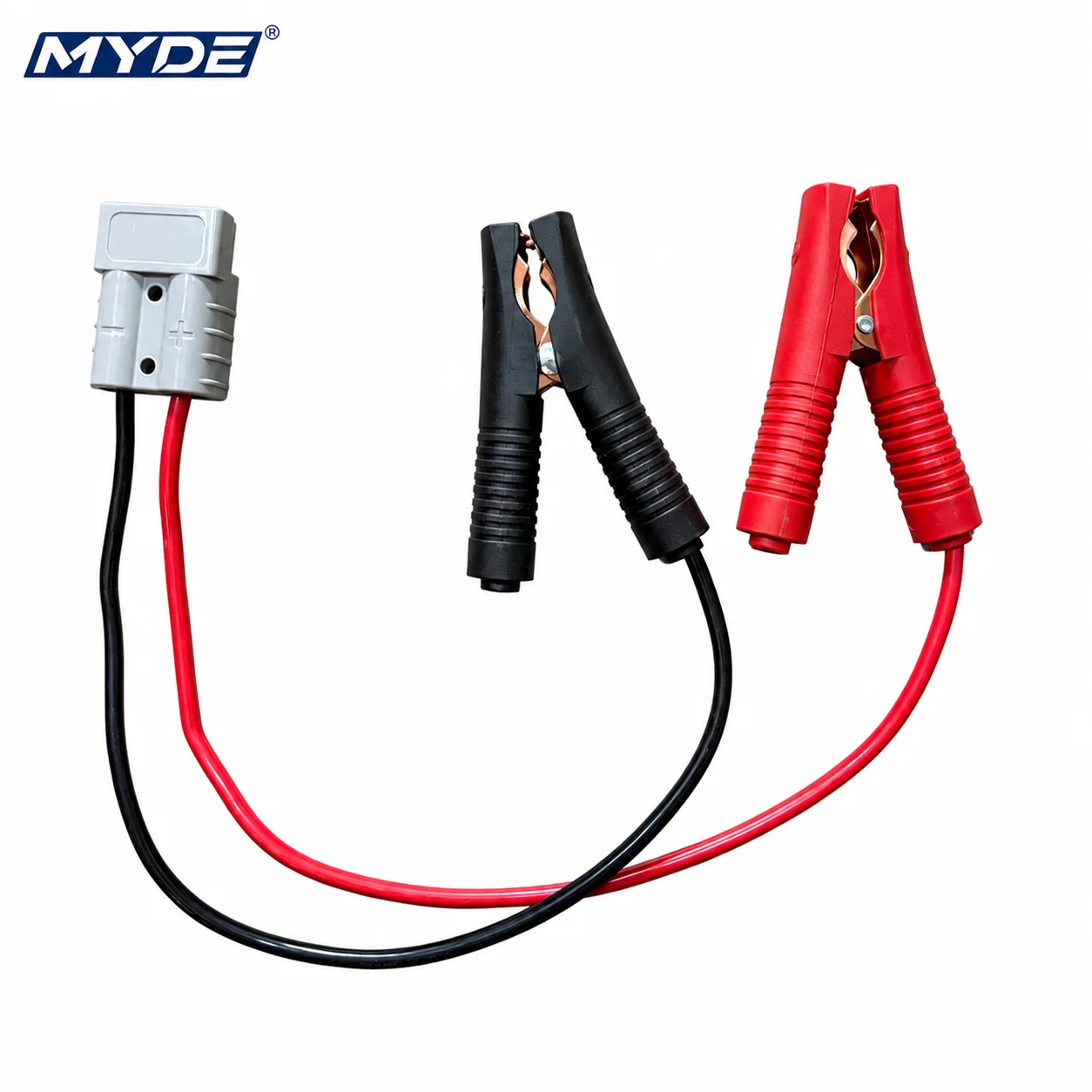Heavy-Duty Insulated Battery Alligator Clip Cable for Power Connections, 40cm
