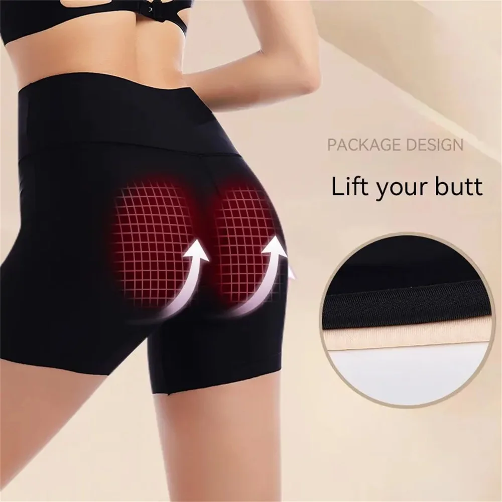 High Waist Panties Safety Short Pants Anti Exposure Underwear Corset Pants Women Shorts M L XL Ice Silk Traceless