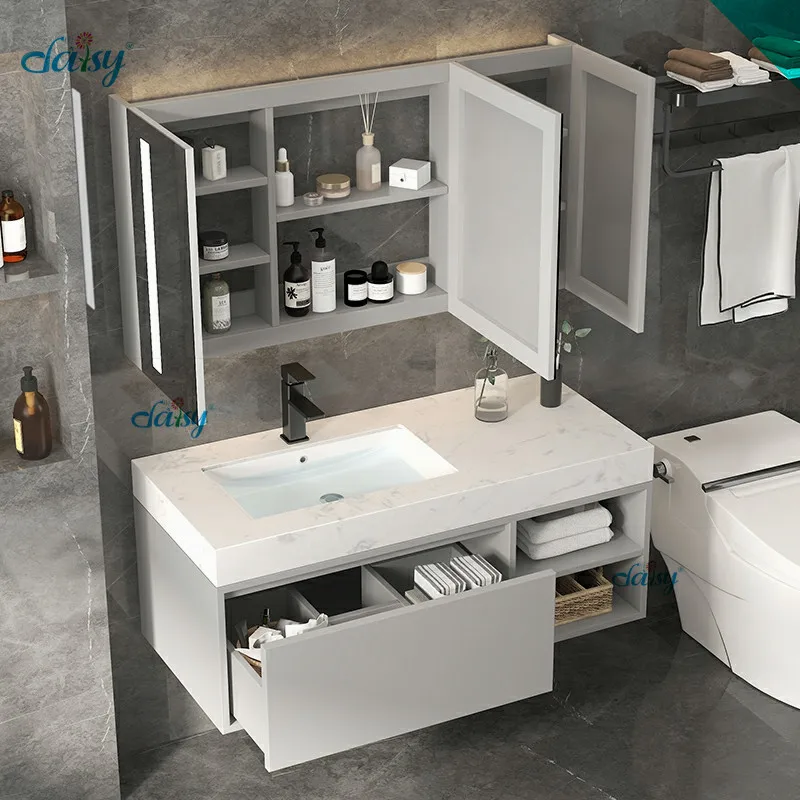 Discount Canton Fair Odm Tall Pine Wc Grey Mirror Curved Floating Bathroom Cabinet With A Bath Mirror