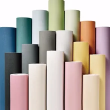 

Solid Matte Self-adhesive Wallpaper Waterproof Wall Stickers Furniture for Bedroom Pvc Living Room KitchenStickers Home Decor