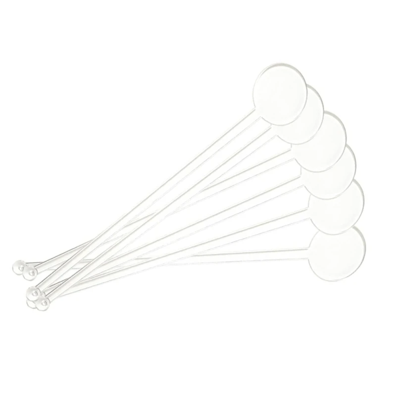 100PCS Cocktails Swizzle Clear Plastic Stirrers for Coffee and Beverage