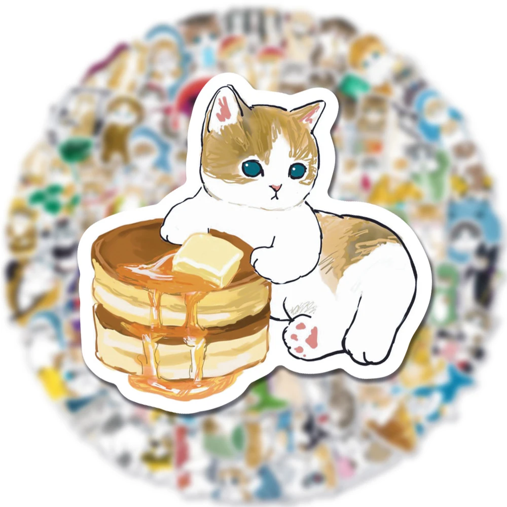 10/30/50/100pcs Kawaii Cartoon Animal Cats Stickers Aesthetic Decals Decorative Scrapbooking Diary Laptop Cute Sticker Kids Toy 10 30 50pcs tourist landscapes greece stickers diy scenery cartoon sticker diary scrapbooking car motorcycle decorative decals