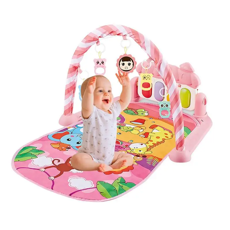 

Baby Gym Play Mats Kick And Play Piano Gym Activity Center For Infants Gym Crawling Activity Rug Toys For 0-12 Months Baby Mats