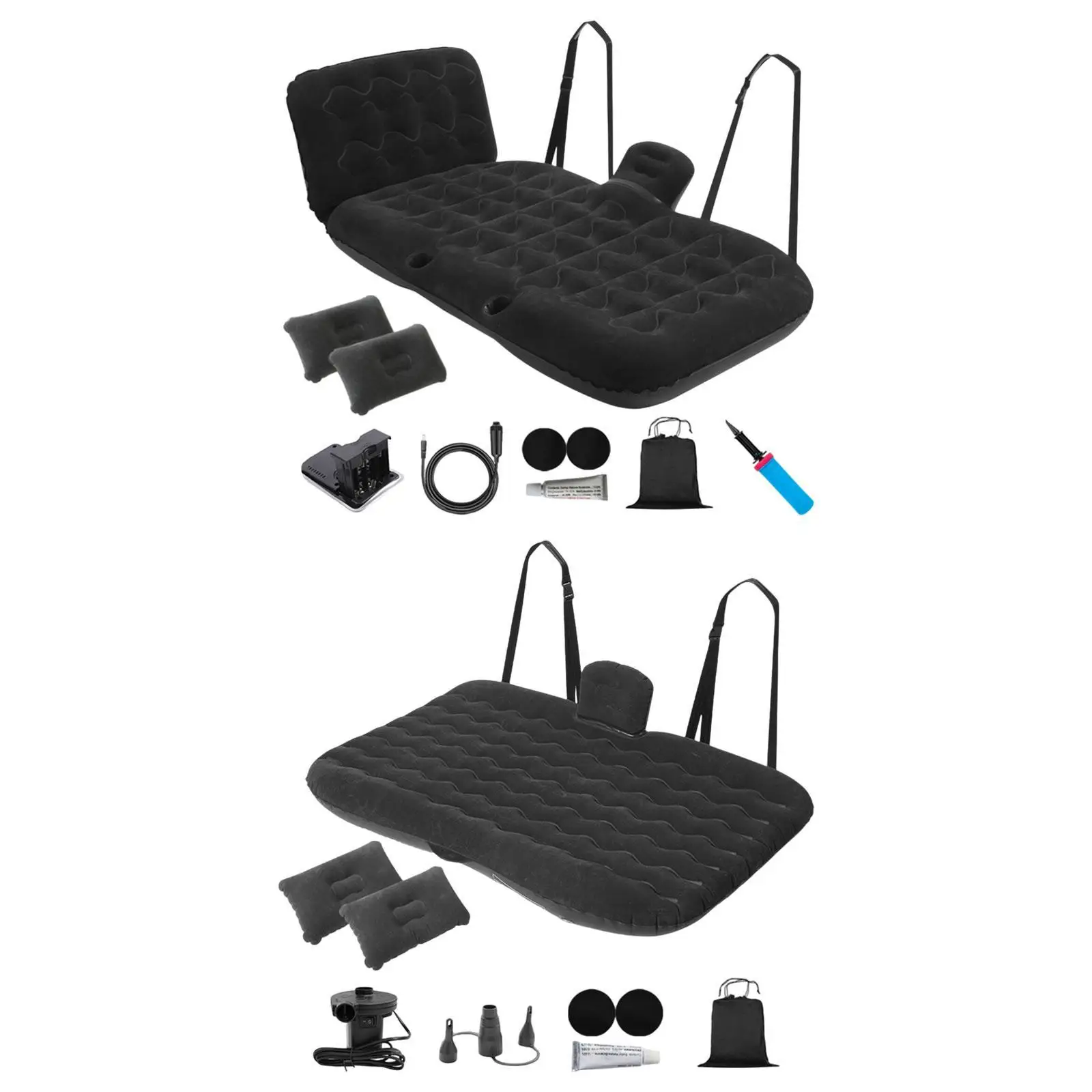 Inflatable Car Air Mattress Air Pump Camping Mattress for Road Trip Hiking