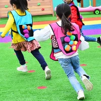 Sticky Dodge Ball Game Vest Outdoor Sports Toy Jersey Fabric  Props Throw Catch Soft Fleece Balls Safe for Kids Teens Adults 2