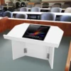 Foldable Tabletop Podium, Portable Desktop Lectern, Teacher Speaker Desk Lectern For Churches, Classrooms, Homes, Schools White 1