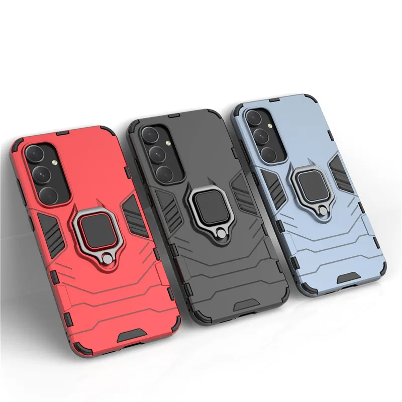 Per Samsung Galaxy A55 Custodia Samsung A55 Cover Ring Holder Armor Bumper Custodie Protettive Per Samsung A55 A15 A35 A54 A14