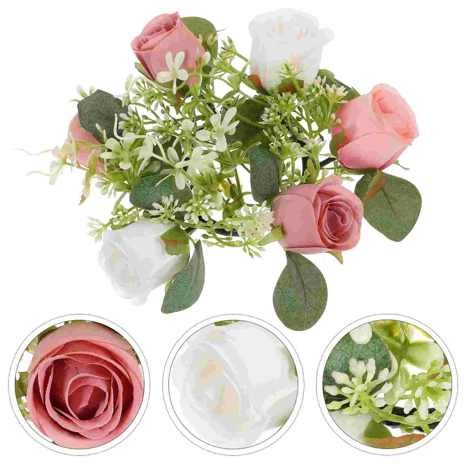 

Artificial Rose Flower Wreath Wedding Wreath Ring Floral Ring