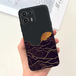 Fashion Painted Black Soft Silicone Protector Cover for Moto Edge 20 Fusion (Case-c65)
