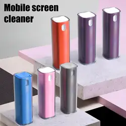 Newest 2 In 1 Phone Screen Cleaner Spray Computer Mobile Screen Tool Removal Artifact Microfiber Cleaning Dust Cloth Phone T8u9