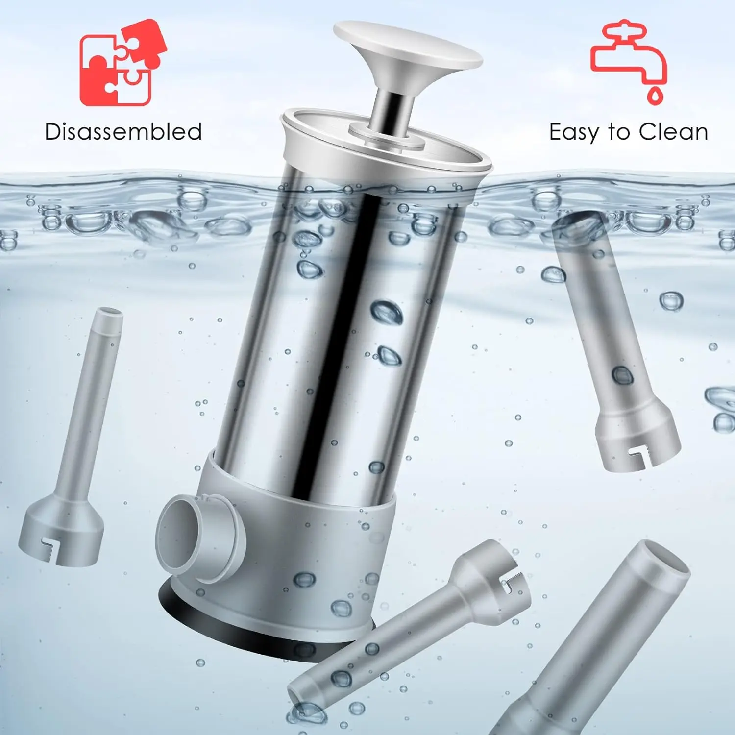 Stainless Steel Sausage Meat Stuffer Vertical Sausage Maker Homemade Kitchen Meat Maker Tool Filler sausage stuffer