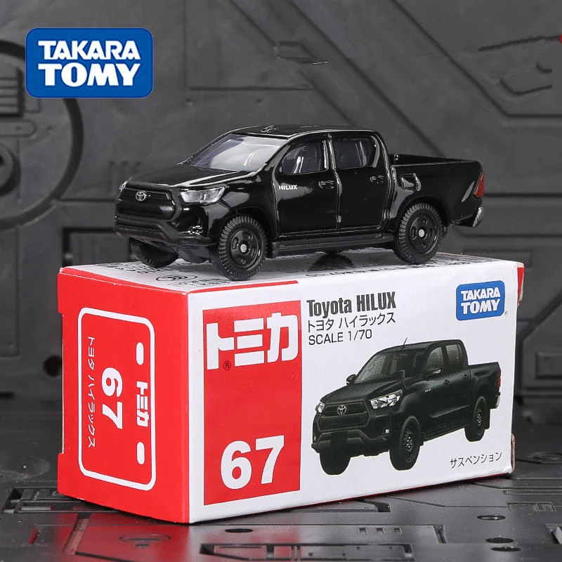 

Модель автомобиля Takara TOMY TOYOTA HILUX из сплава, литый под давлением Металлический Мини-автомобиль, искусственная миниатюрная шкала, детская игрушка в подарок