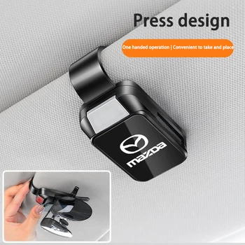 Car Eyeglass Holder Glasses Storage Clip Sunglasses Holder with Sponge Protection For Mazda 3 6 CX5 2 CX3 CX9 MX5 RX8 Axela 1