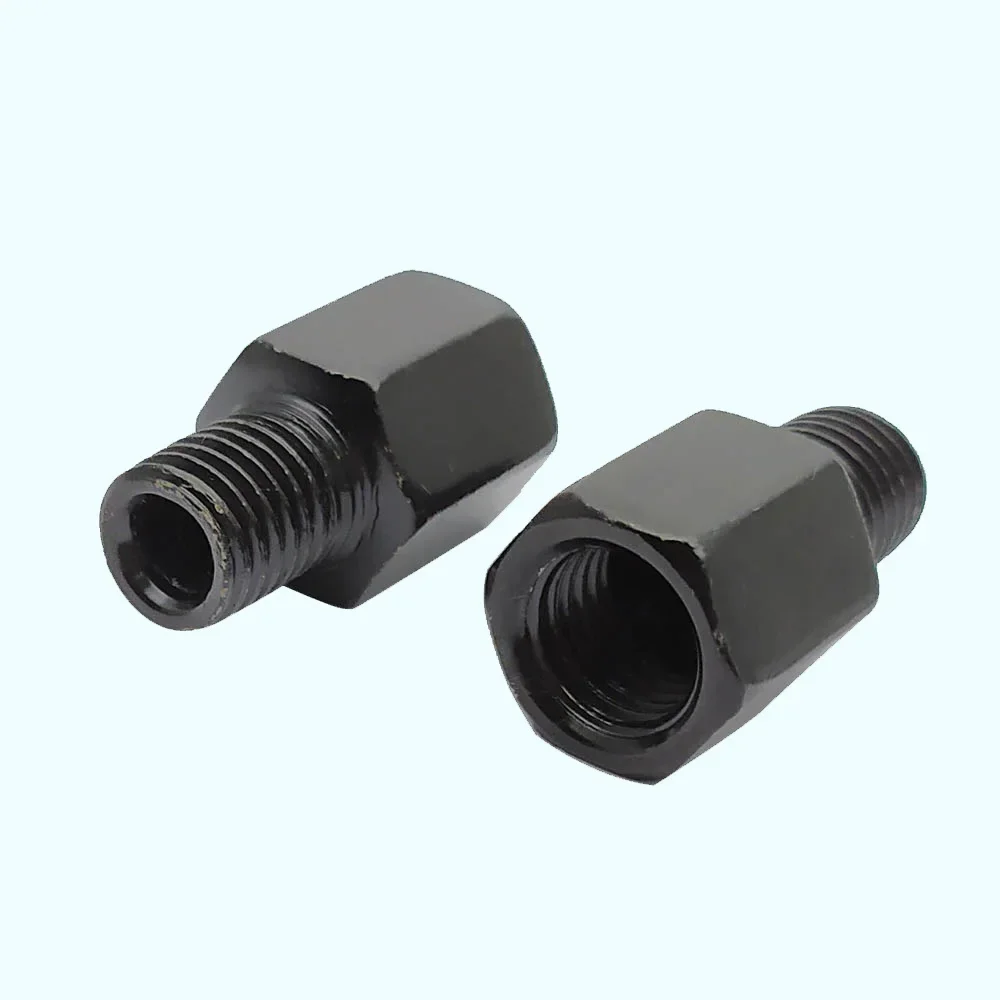 Motorcycle Mirror Black Mirror Adapter M10 M8 10MM 8MM Rearview Mirrors Adapters Right Left Hand Thread Conversion Bolt Screws