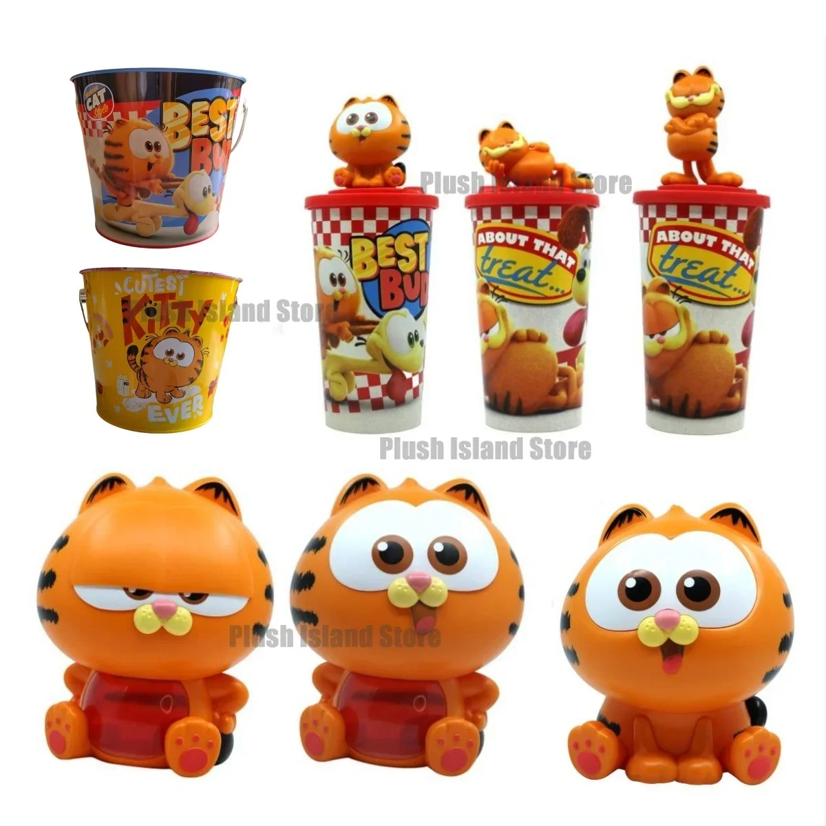 

Кубок для фильма Garfield 22 унции Стайлинг Топпер Фигурка ведро для попкорна хранилище 46 унций милый эксклюзивный кинотеатр