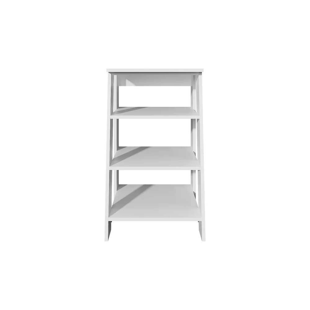 BATHBI 30" High 4-Tier Ladder Shelf in White for Bathroom & Living Room 3