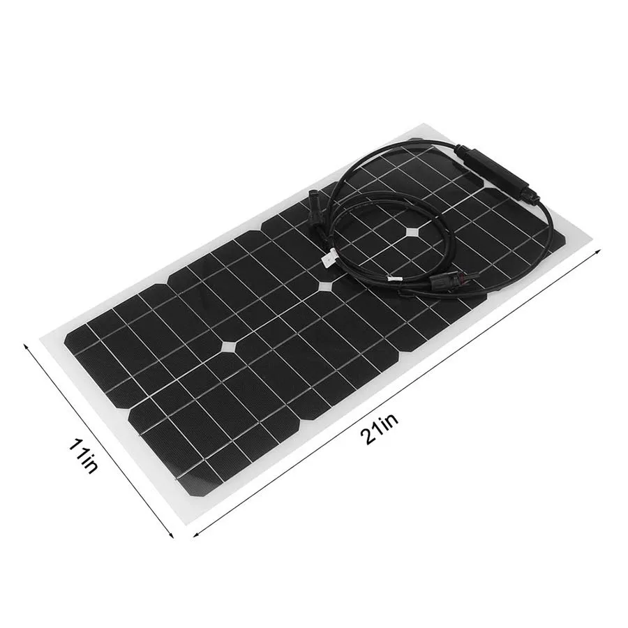 Painel Solar 24v Solar Energia Solar Células Banco com Conector Capa Solar Controlador Ip65 para o Telefone Carro rv Barco Carregador - Image 6