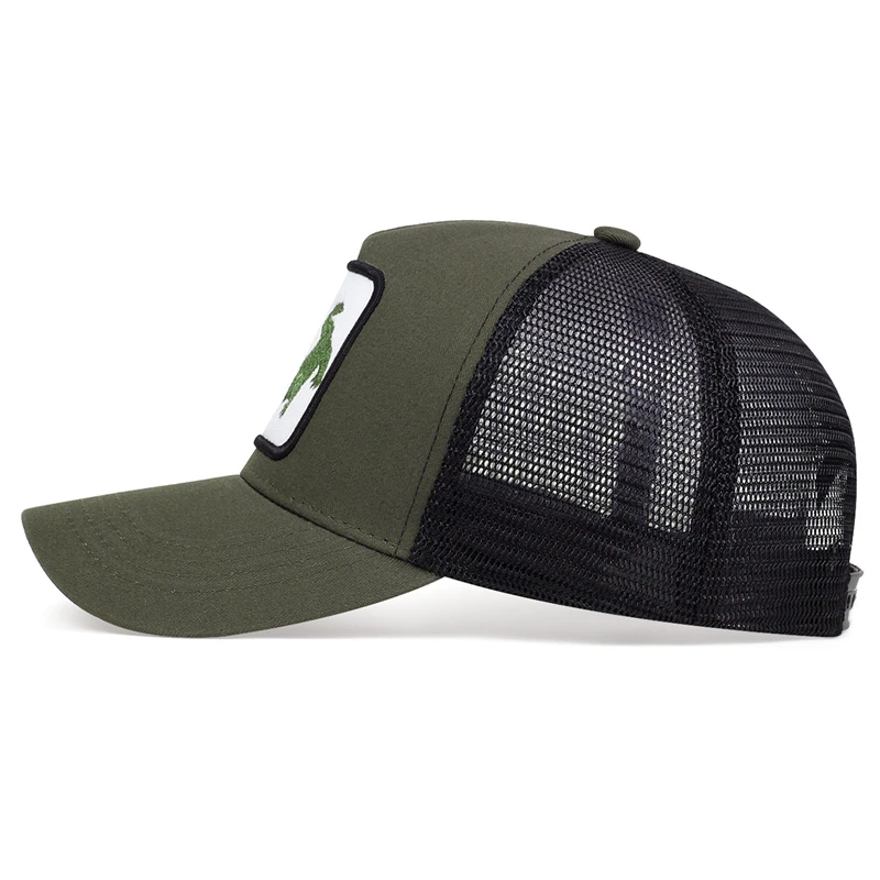 Boné de beisebol com remendo de bordado para homens e mulheres, chapéu snapback de algodão, tampão solar exterior, bonés de malha respirável, moda