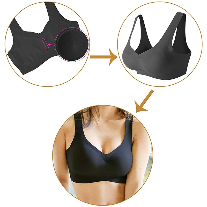 3 Pairs Round Bra Inserts (Light,Thin and Soft) Breathable and Sewn Edge Bra  Padding Replacement for Cup A/B/C/D/E/F