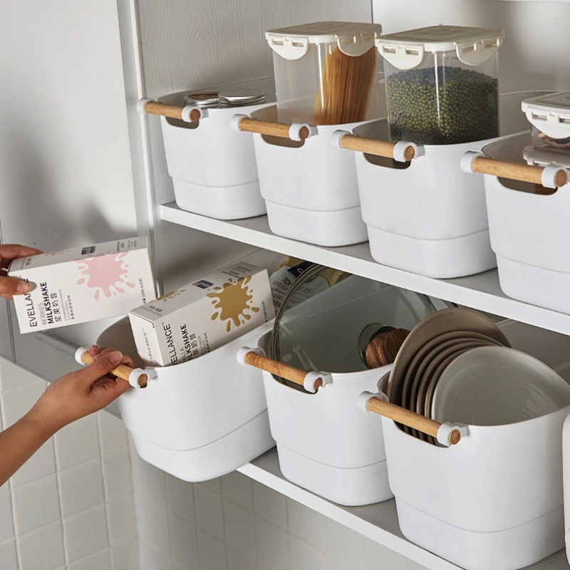 

Home Desktop Storage Box Organizing Storage Basket Bathroom Kitchen Toilet Plastic Box Sundry Basket