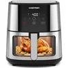 8 Qt Air Fryer with Viewing Window, One-Touch Digital Control with 4 Presets, Nonstick & Dishwasher Safe, Auto-Shutoff 1