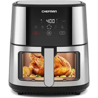 8 Qt Air Fryer with Viewing Window, One-Touch Digital Control with 4 Presets, Nonstick & Dishwasher Safe, Auto-Shutoff 1
