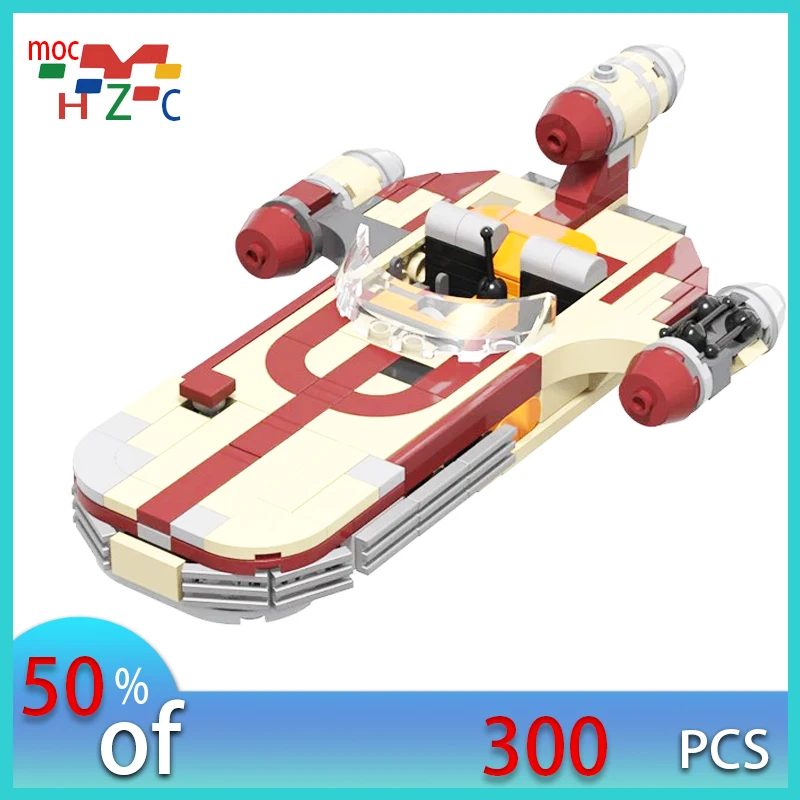 

Luke's X-34 Space Series Soro Suub Landspeeder Fighter MOC-41385 Building Blocks Bricks A Airship Kids for Toys Christmas Gifts