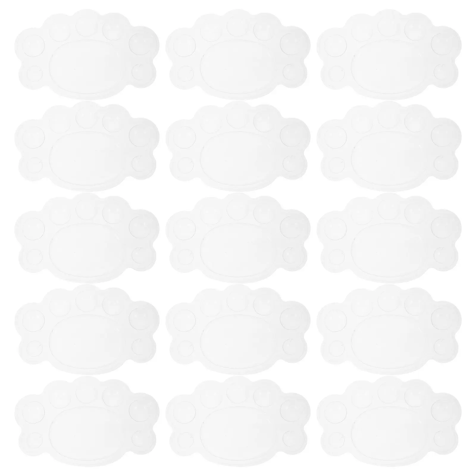 50Pcs 투명 페인트 팔레트 발 모양 일회용 트레이 수채화 아크릴 유화 DIY 미술 용품 ??DIY 페인트 트레이